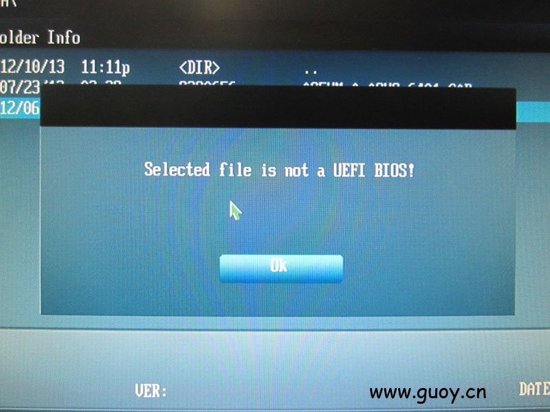 Selected file is not a UEFI BIOS